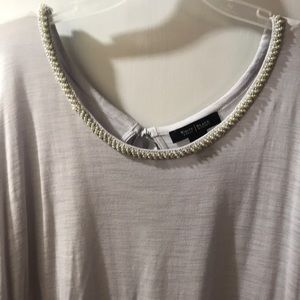 New Spring top: NWOT WHBM top with beading